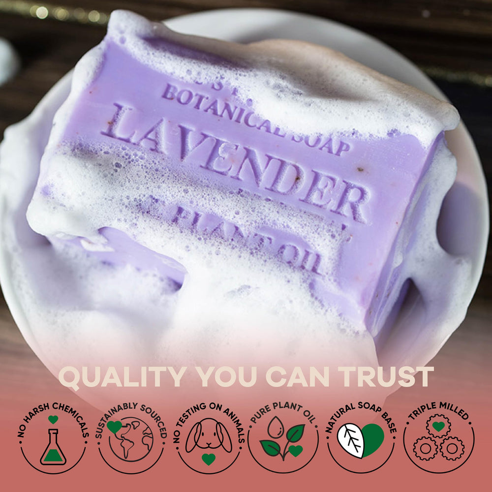 Emballage varié Australian Botanical Soap, présentation naturelle et premium.
