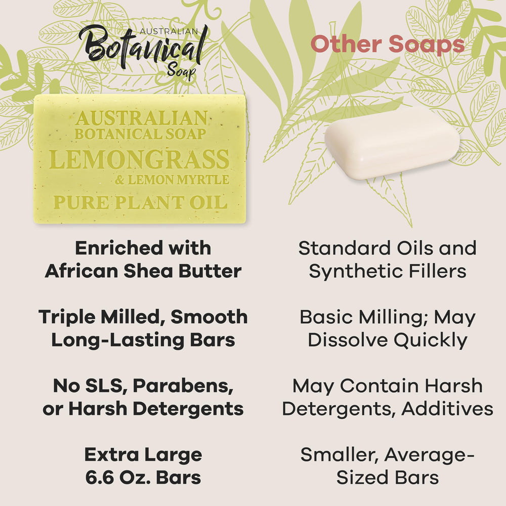 Australian Botanical Soap huiles végétales nourrissantes pour peau parfaitement satinée.