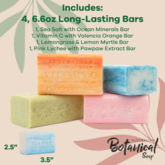 Australian Botanical Soap litchi-rose-extrait-pawpaw: douceur nourrissante