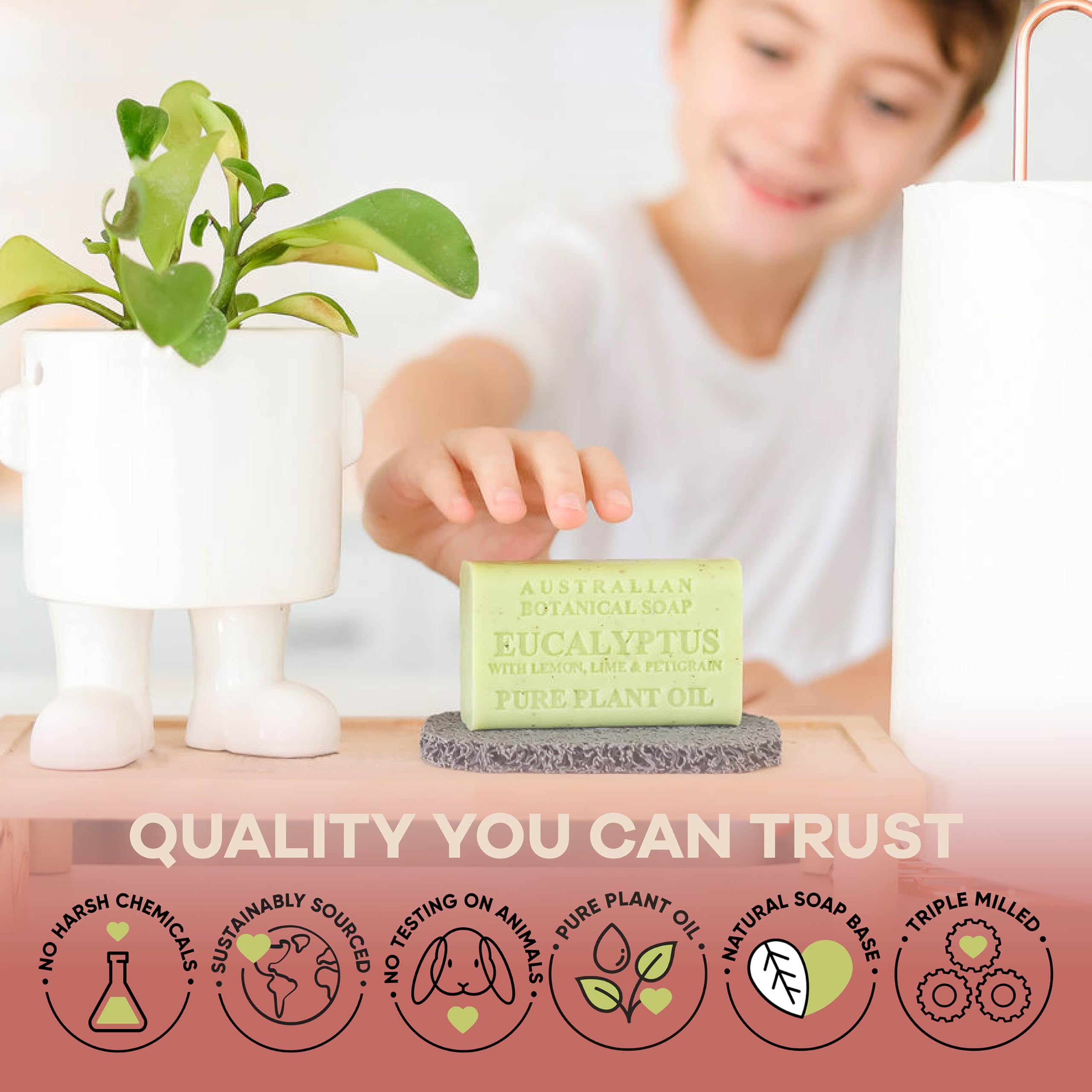 Emballage prêt à offrir: lot de 8 barres Australian Botanical Soap