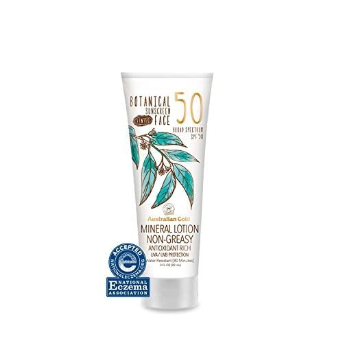 Marque Australian Gold : sans parfum, convient peau sensible.