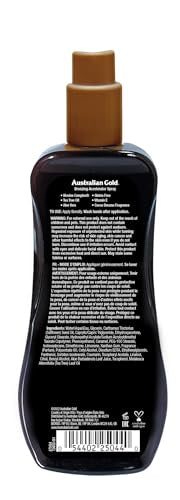 Australian Gold spray-gel en action pour une application bronzante