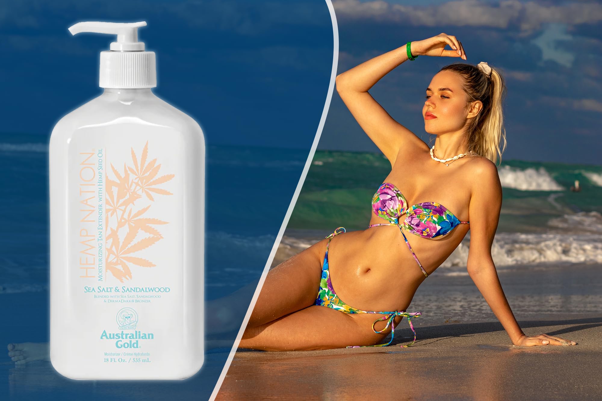 Australian Gold Hemp Nation: crème bronzante huile chanvre pour un éclat progressif.
