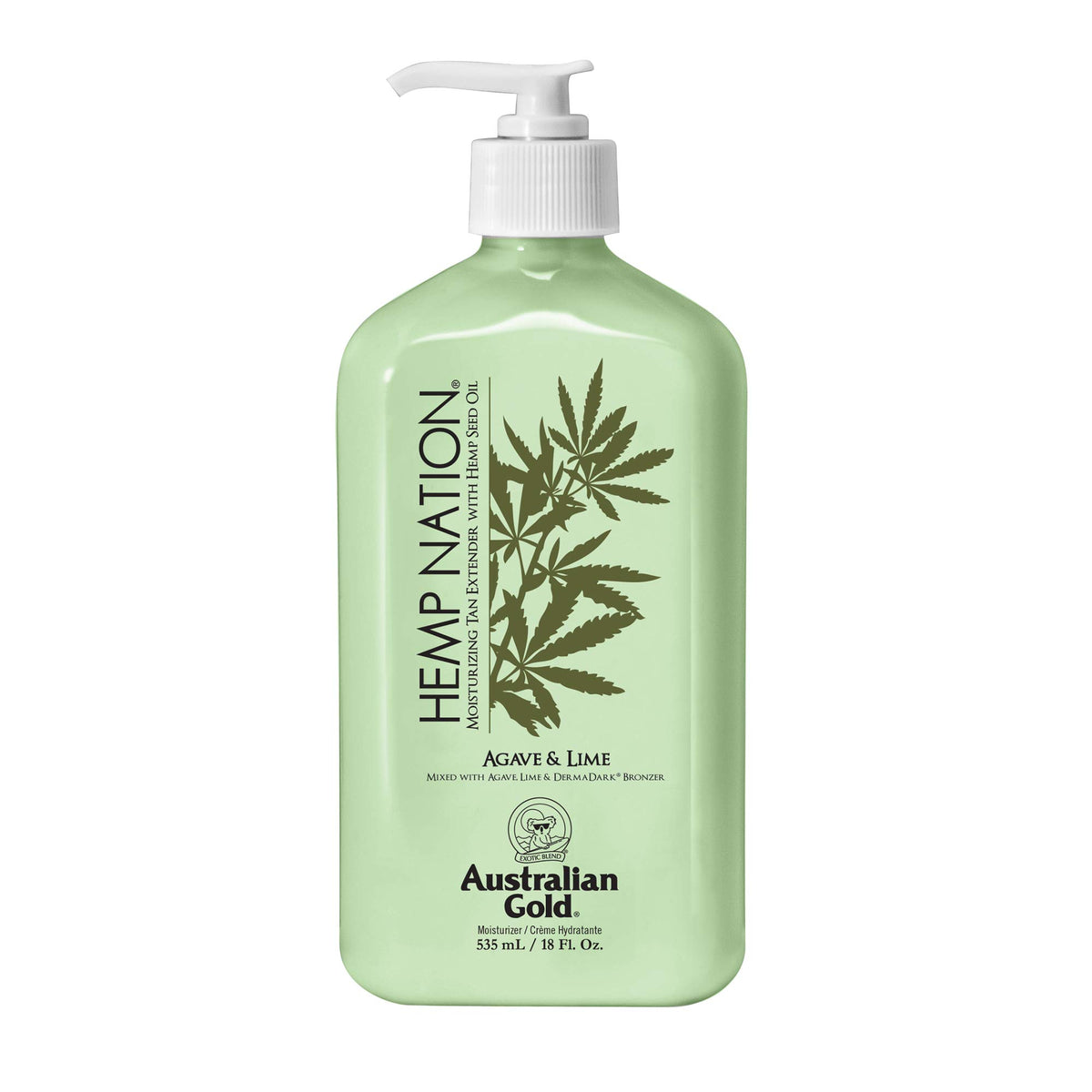 Australian Gold Hemp Nation Agave et Lime prolongateur de bronzage hydratant