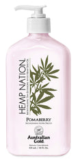 Australian Gold Hemp Nation tan extender bottle with pomaberry fragrance for smooth, hydrated skin