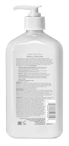 Australian Gold Hemp Nation Vanilla Pineapple Lotion — texture veloutée pour fini lisse et éclat naturel.