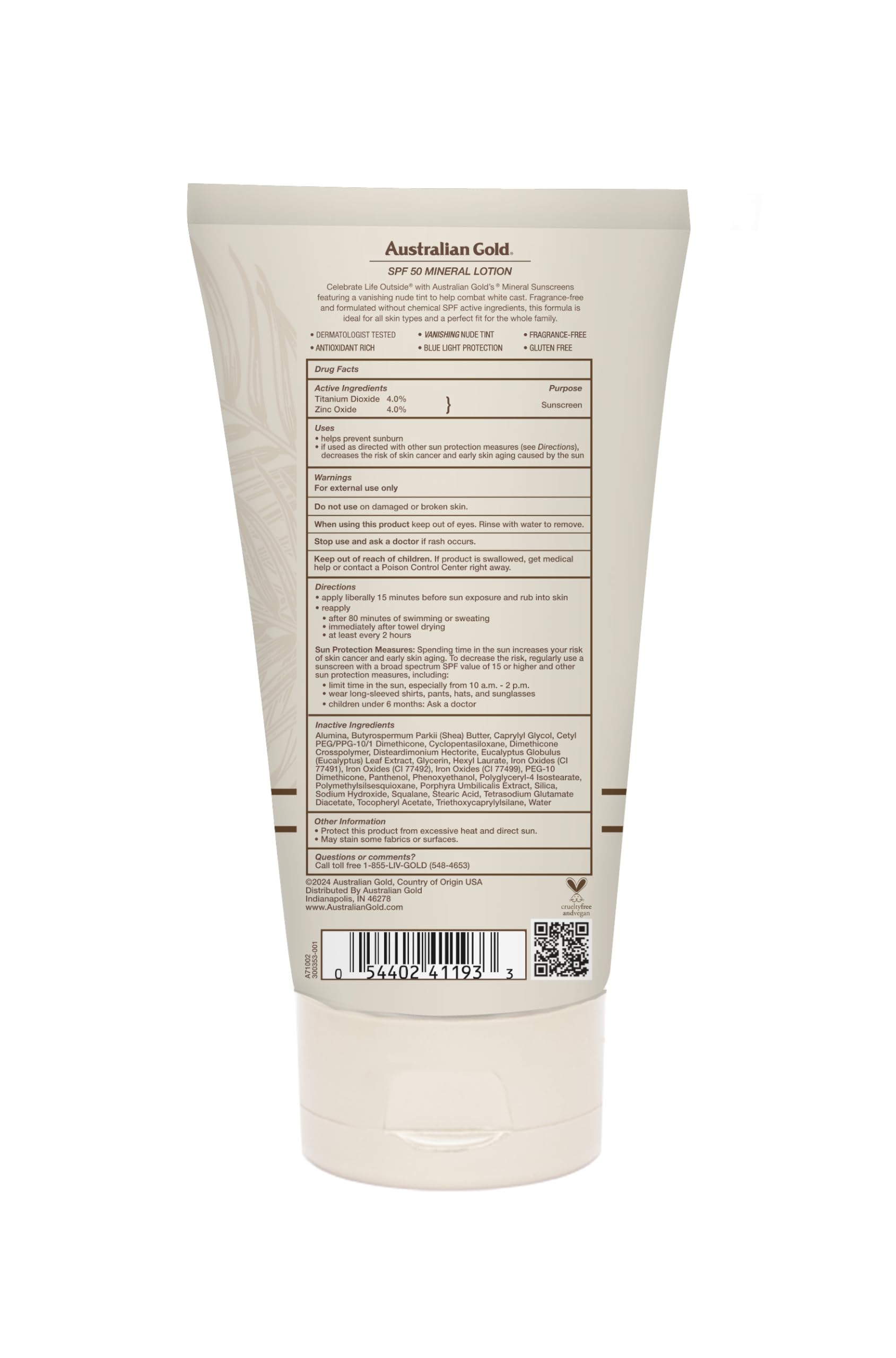 Australian Gold teinte nude vanishing: fini naturel sans trace blanche pour toutes les peaux
