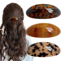 Auswalar barrette en acétate vintage grande tortue française; pour une apparence élégante et durable.