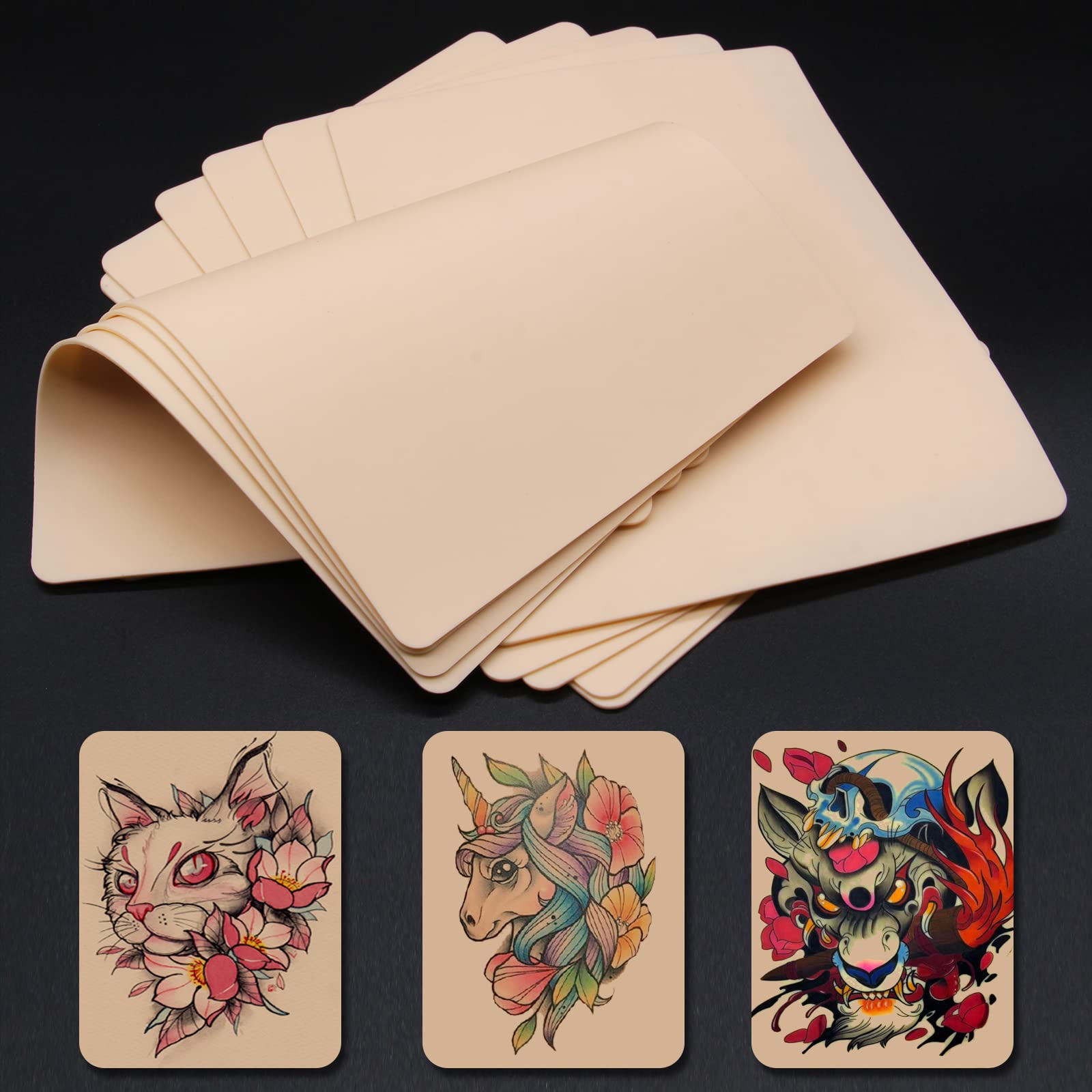 Autdor peau de pratique tatouage – face double, flexible pour perfectionner les tracés.