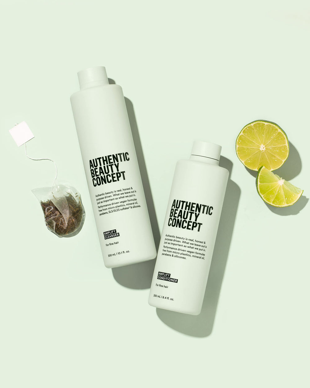 Authentic Beauty Concept Amplify sans-sulfates pour une routine capillaire légère.