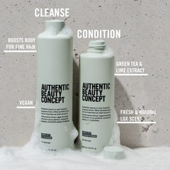 Authentic Beauty Concept Amplify volume-cheveux-fin pour une chevelure plus généreuse.