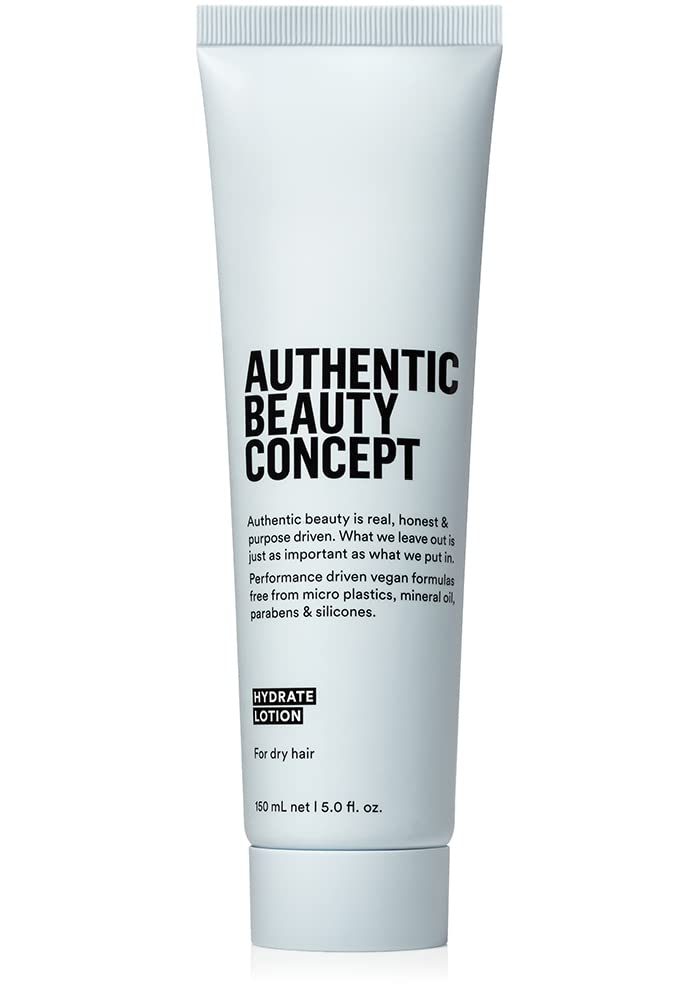 Authentic Beauty Concept Hydrate Lotion — bouteille prête pour hydratation légère des cheveux.