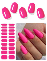 AutyaMee bandes gel ongles rose vif classique, manucure rapide à domicile