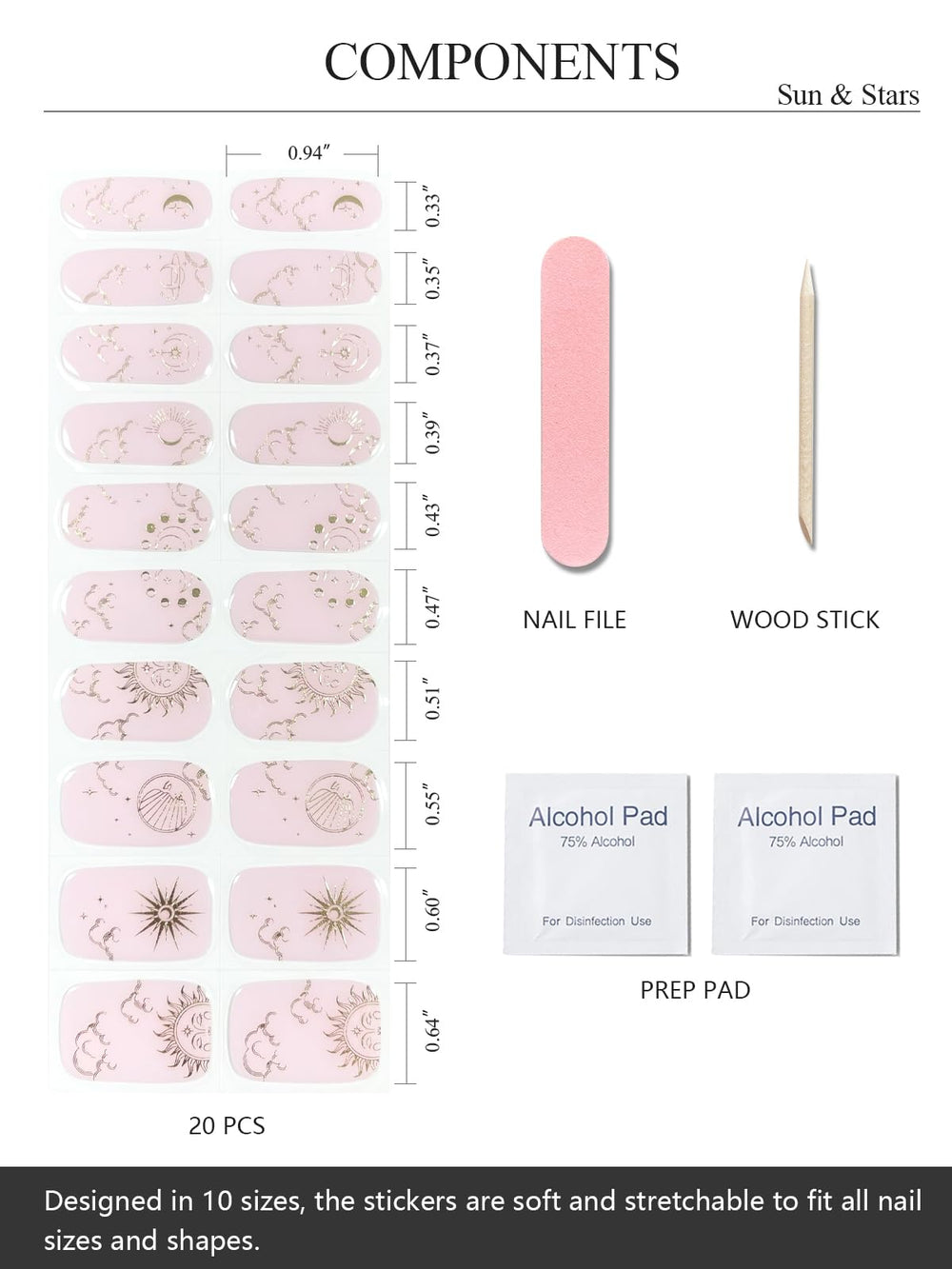 AutyaMee bandes gel 20 pour un ajustement précis et polyvalent.
