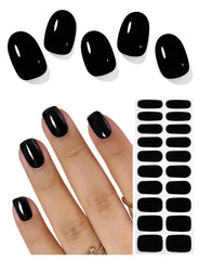 AutyaMee bandes-ongles-gel-noir-n03 emballage prêt à l'emploi.
