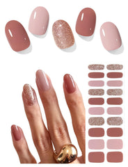 AutyaMee Brown Ombré : bandes gel faciles à poser pour salon à domicile.