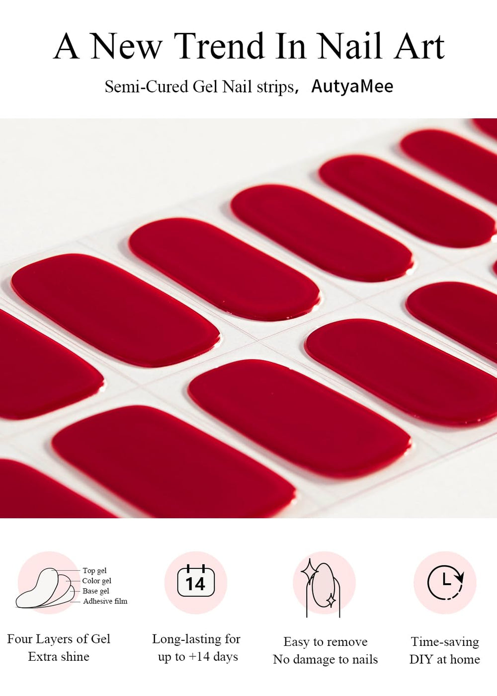 AutyaMee kit accessoire avec tampons, lime et bâtonnet pour une application simple
