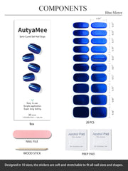 AutyaMee Strips Gel Bleu Miroir – semi-cuit à 60 % pour plus de souplesse.
