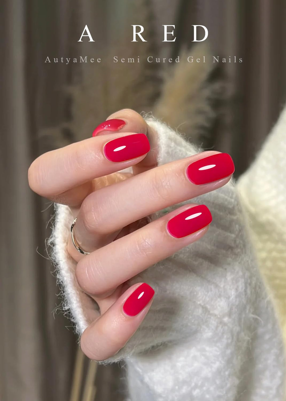 AutyaMee gel semi-cuit rouge finition salon durable à domicile.