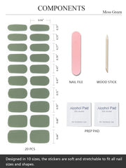 AutyaMee bande gel Army Green en cours d’application sur un ongle naturel.