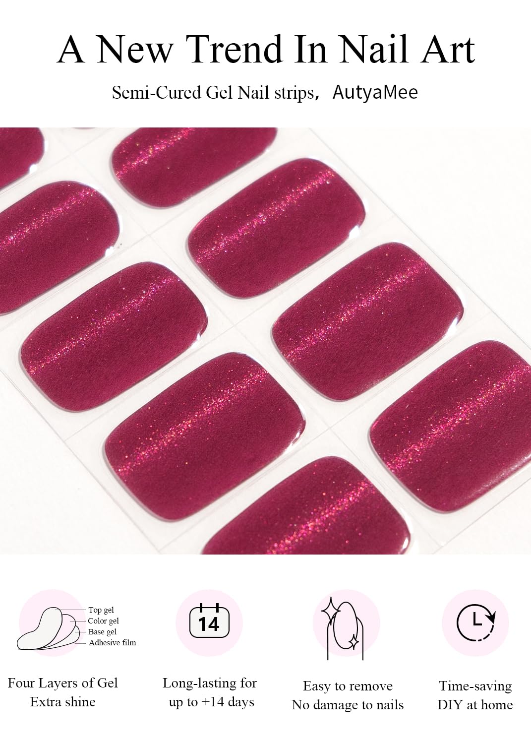 AutyaMee coffret de strips, 20 pièces, prêt à l’emploi pour styles variés