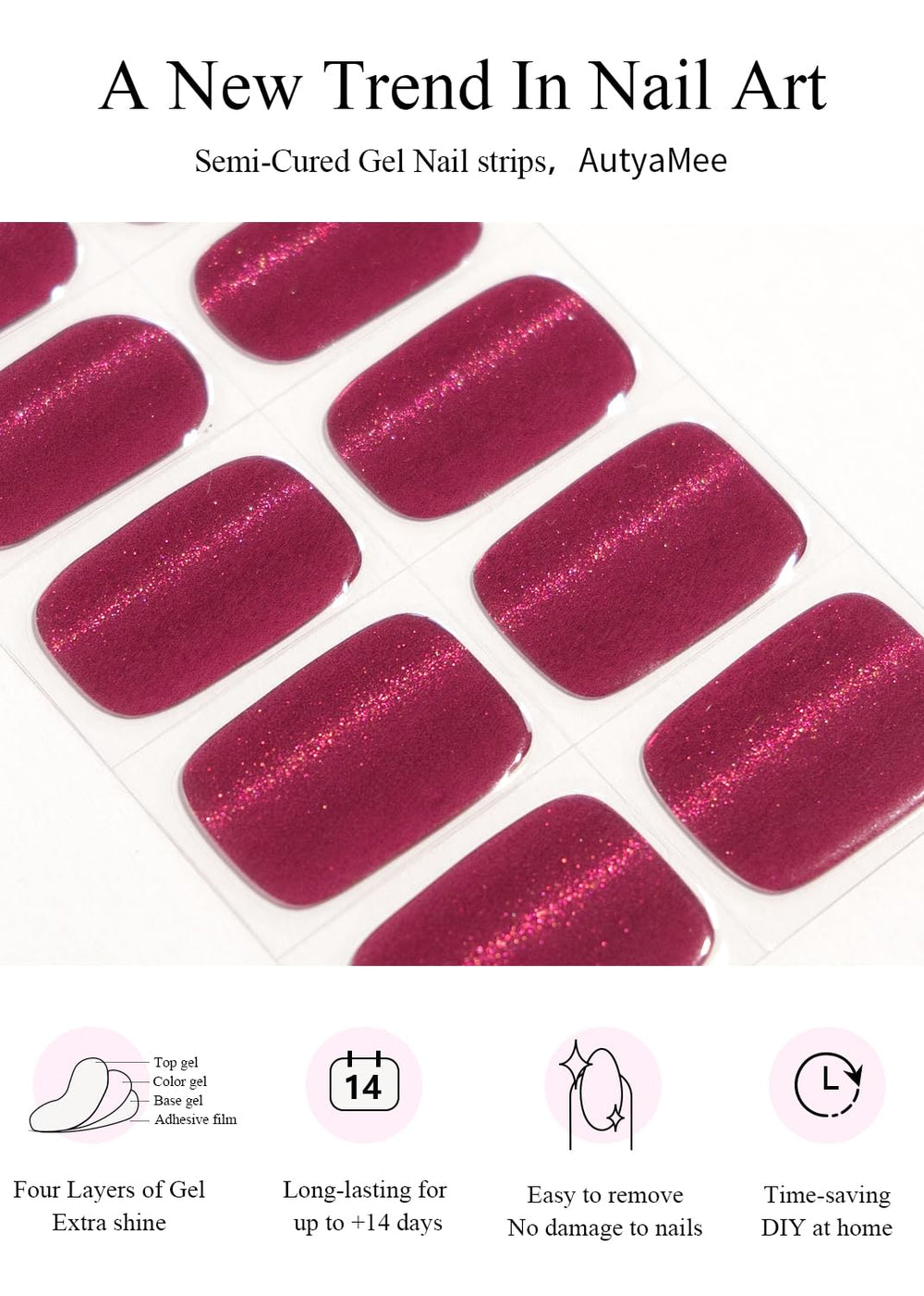 AutyaMee coffret de strips, 20 pièces, prêt à l’emploi pour styles variés