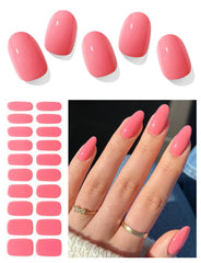 AutyaMee bandes vernis gel corail brillant pour une manucure rapide