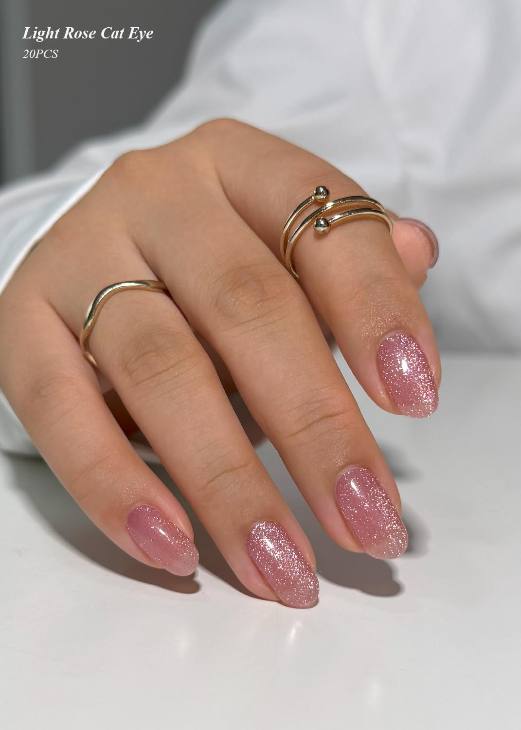 AutyaMee étui accessoires ongles rose clair, tout pour une pose rapide.