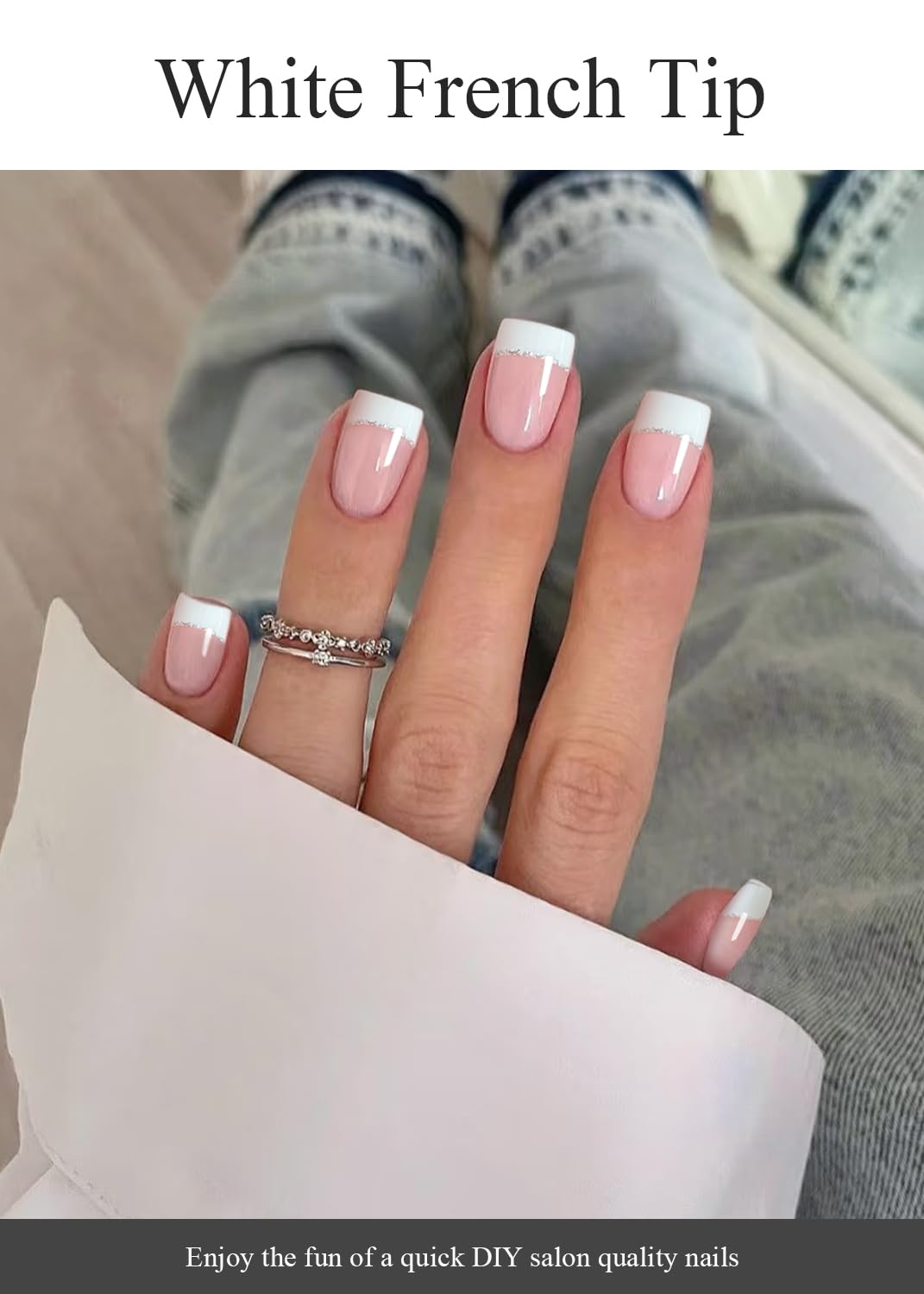 AutyaMee Strips Gel Semi-Cuits, base claire, finition nette.