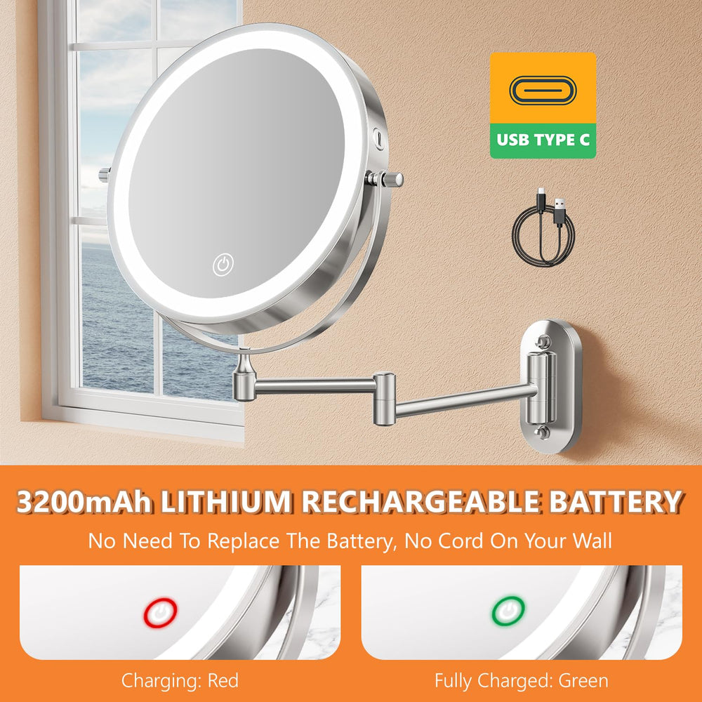 Auxmir miroir double-face 1X/20X pour vérification précise des détails.