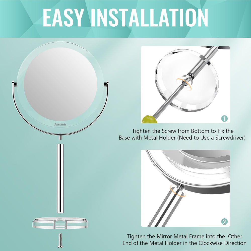 Auxmir miroir durable et élégant, facile à nettoyer.