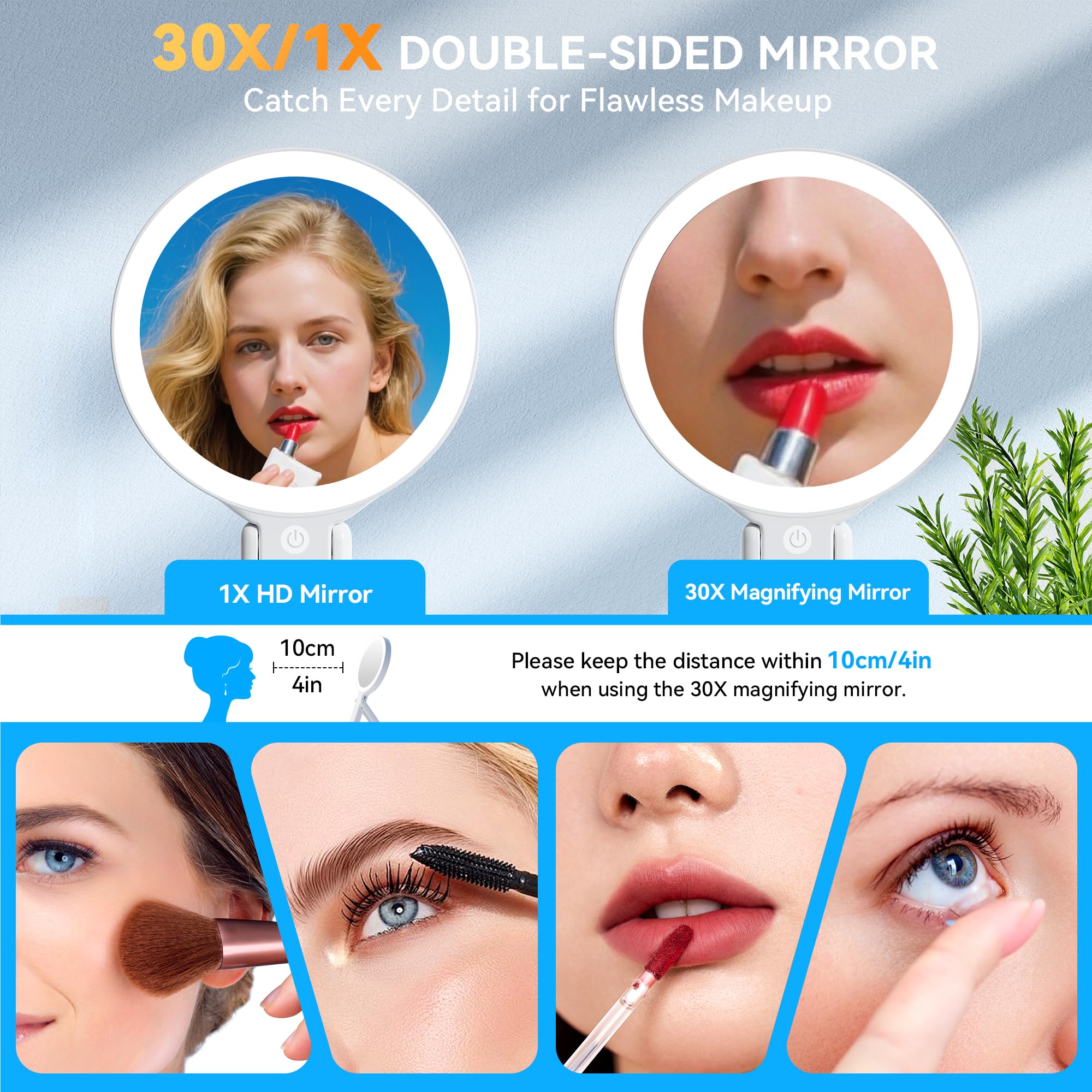 Auxmir Miroir 1X/30X pour un examen précis des détails