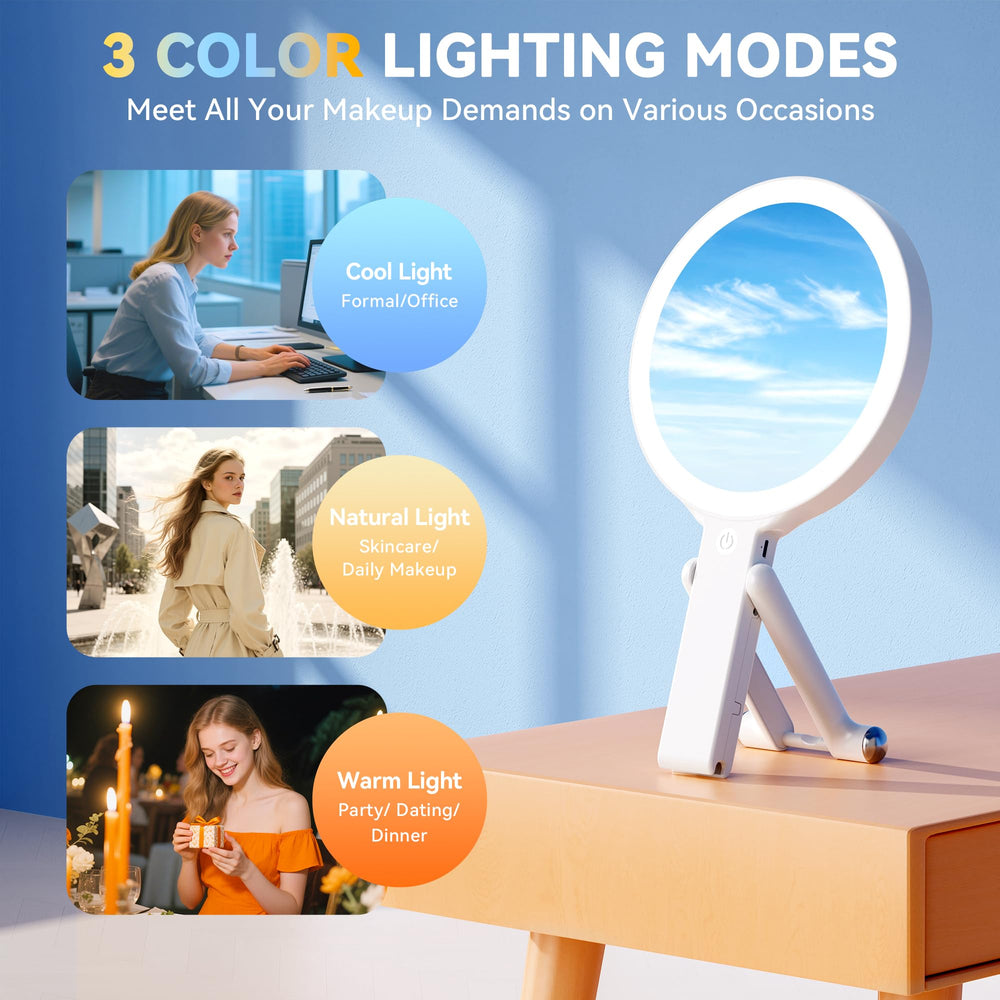 Auxmir Miroir LED 3 températures pour un maquillage naturel