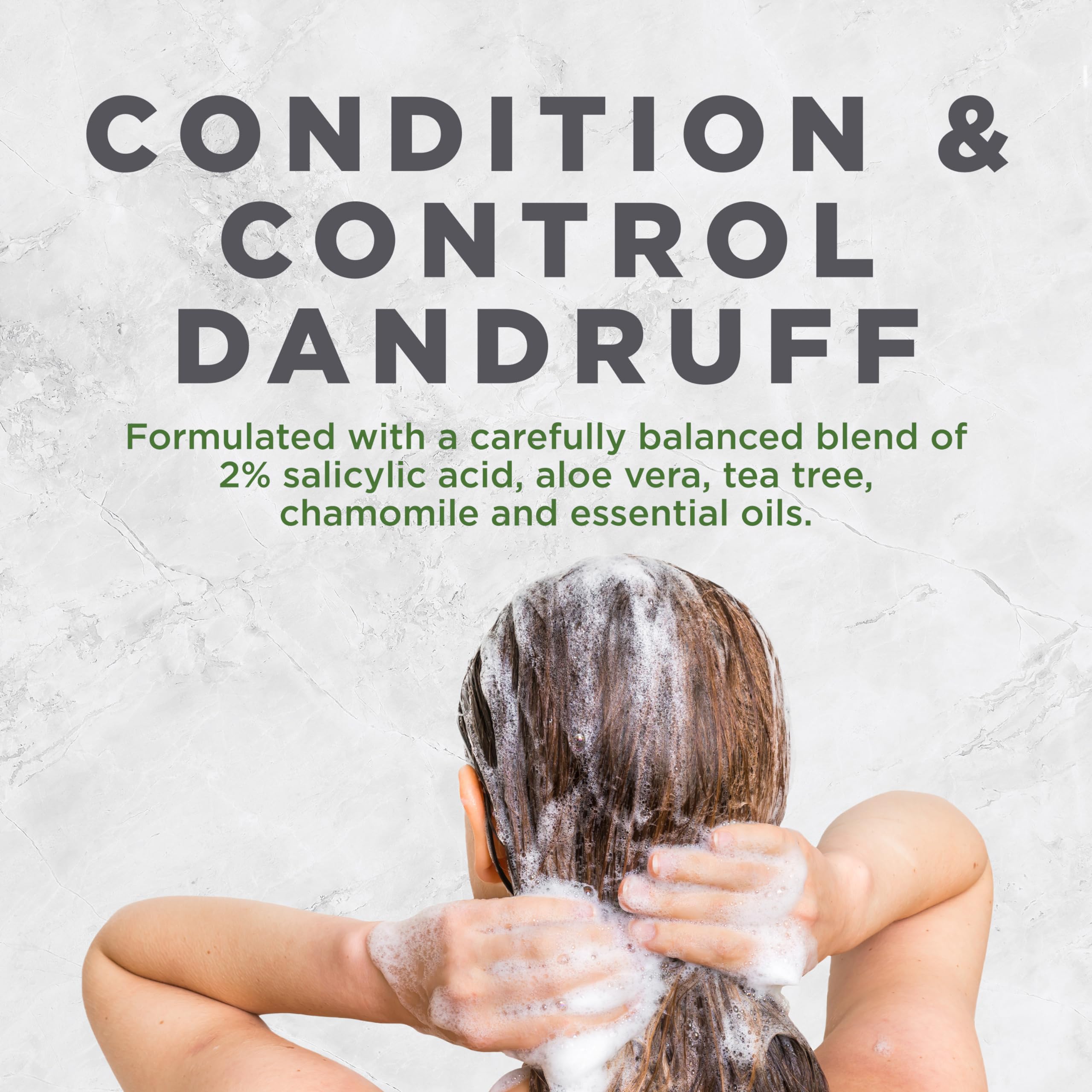 Étiquette indiquant sans sulfates, parabènes et phtalates pour cheveux sensibles.