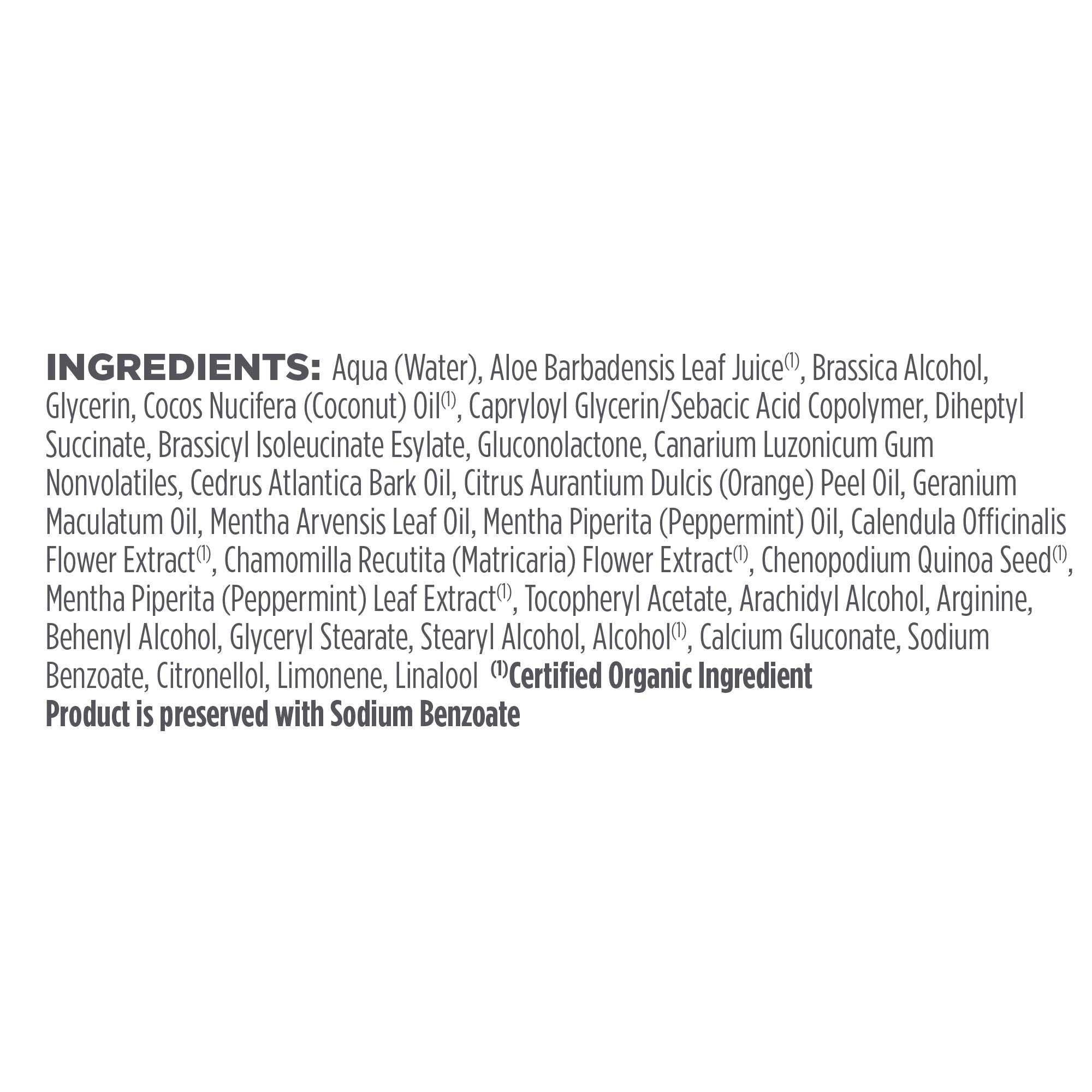 Avalon Organics menthe – botanique babassu et aloe pour nourrir la fibre.