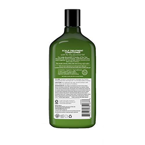 Avalon Organics Conditionneur Tea Tree bouteille: démêle en douceur et protège les longueurs.