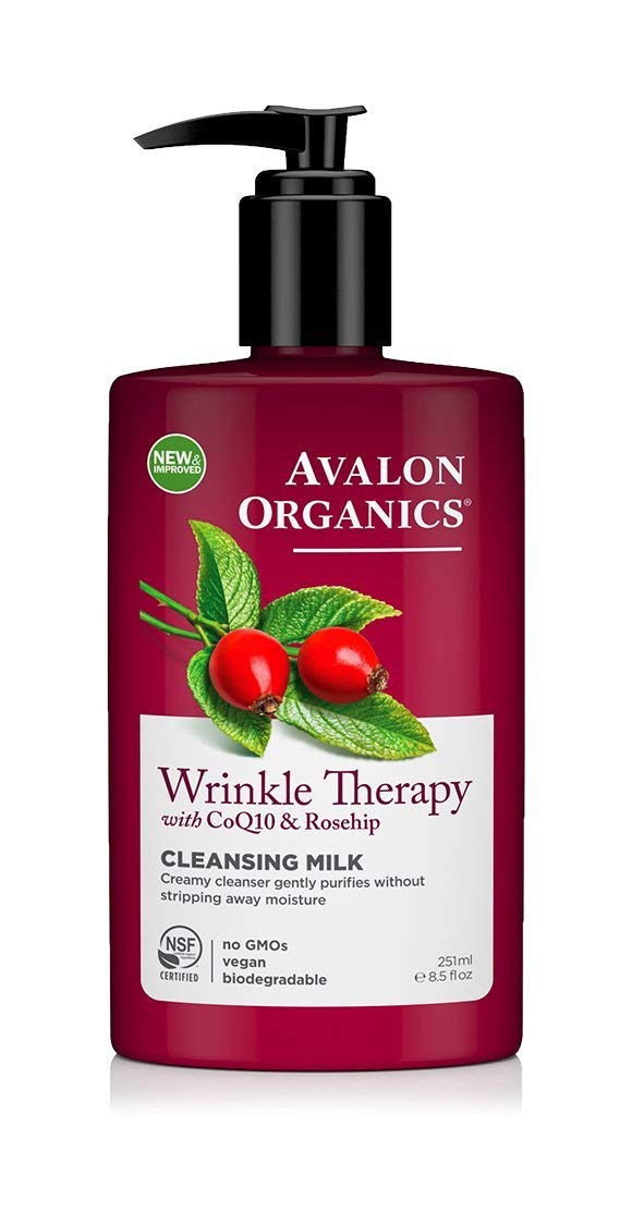 Avalon Organics CoQ10 Lait Nettoyant Visage pour une peau douce et hydratée