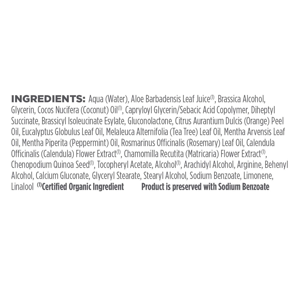 Hydratation équilibrée Tea Tree bouteille: cheveux légers et souples sans alourdir.