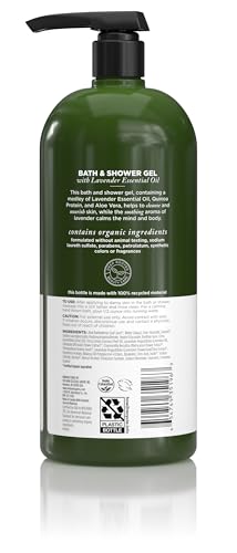 Avalon Organics Lavande – ingrédients aloe et quinoa pour nourrir la peau.