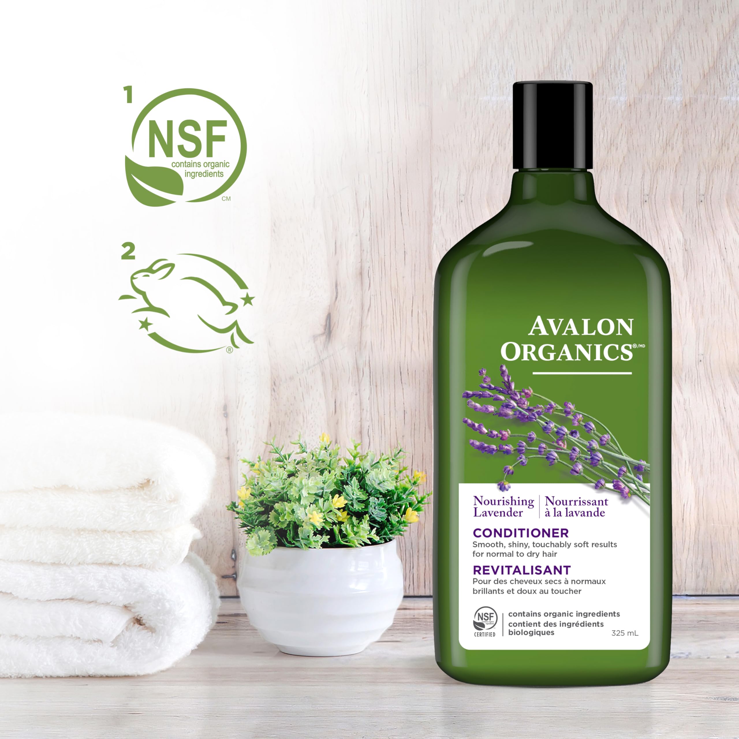 Avalon Organics Nourrissant Lavande - non testé sur animaux, choix éthique.