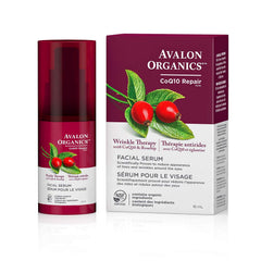Sérum Avalon Organics Visage avec CoQ10 et huile de rose musquée, flacon prêt à l'emploi