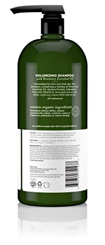 Volume visible sur cheveux fins après Avalon Organics Shampoing Romarin