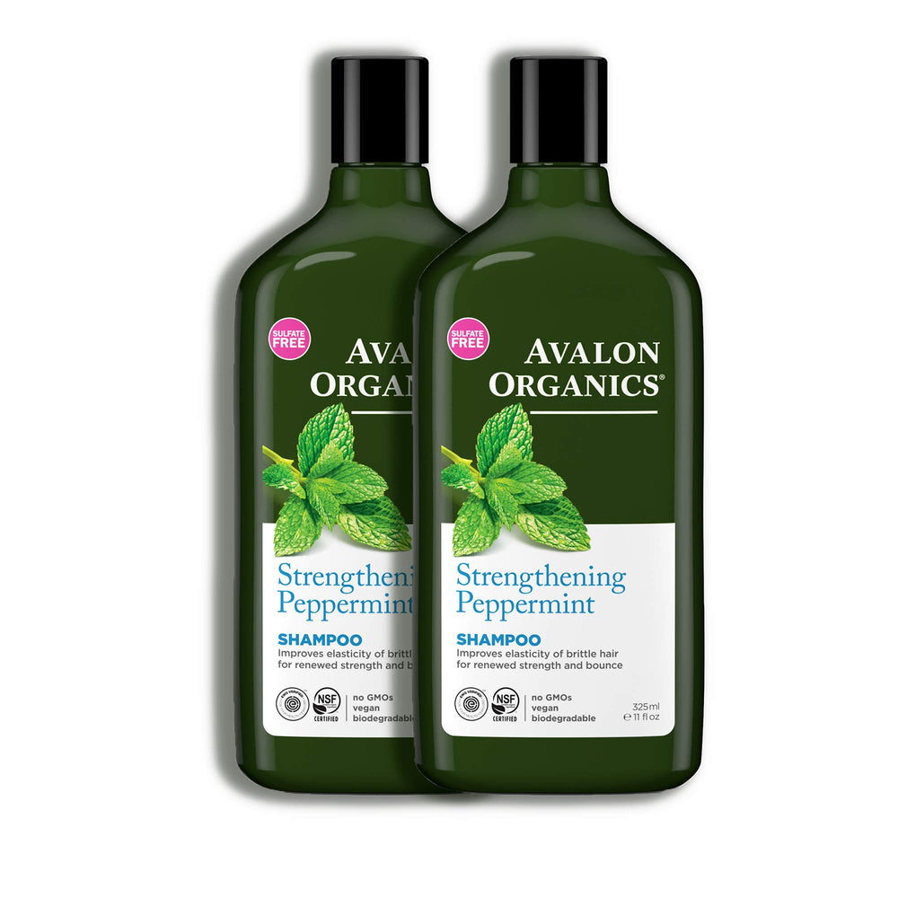 Étiquette biologique sur la bouteille Avalon: sans parabènes ni sulfates.