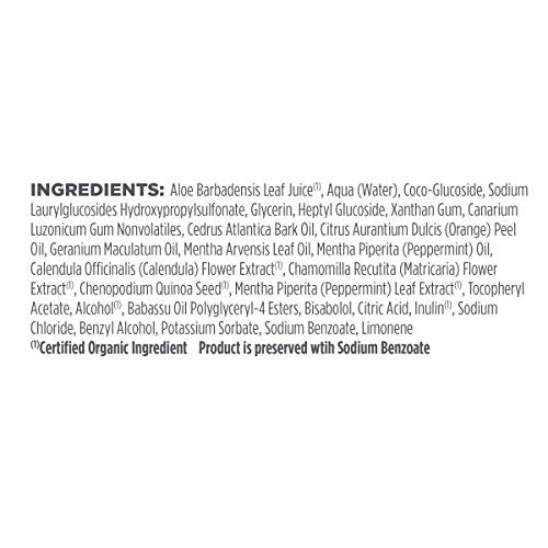 Avalon Organics Shampooing menthe, parfum apaisant et formule biologique sans synthétiques.