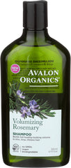 Avalon Organics Shampoing Volume Romarin - bouteille, volume visible pour cheveux fins