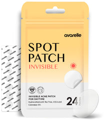 Pansement AVARELLE invisible pour acné, usage diurne discret et efficace.