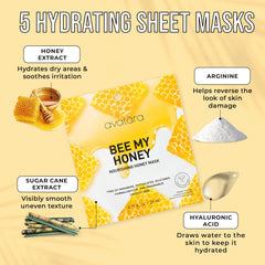 Avatara Bee My Honey masque visage fibre Tencel, douceur naturelle.