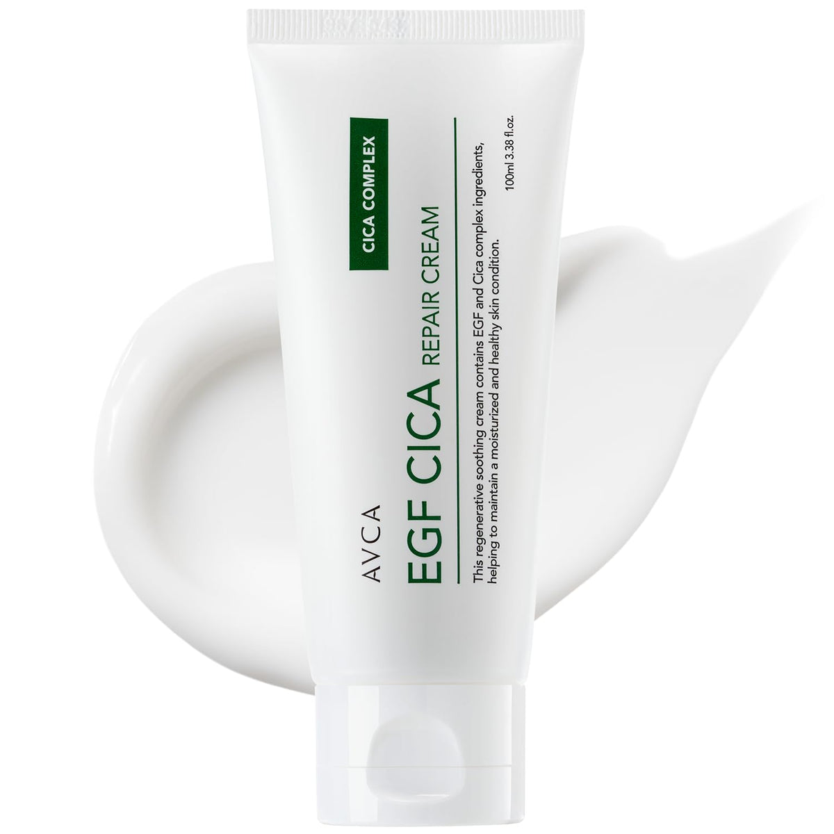 AVCA EGF Cica Repair Cream, flacon 100 ml pour hydratation douce.