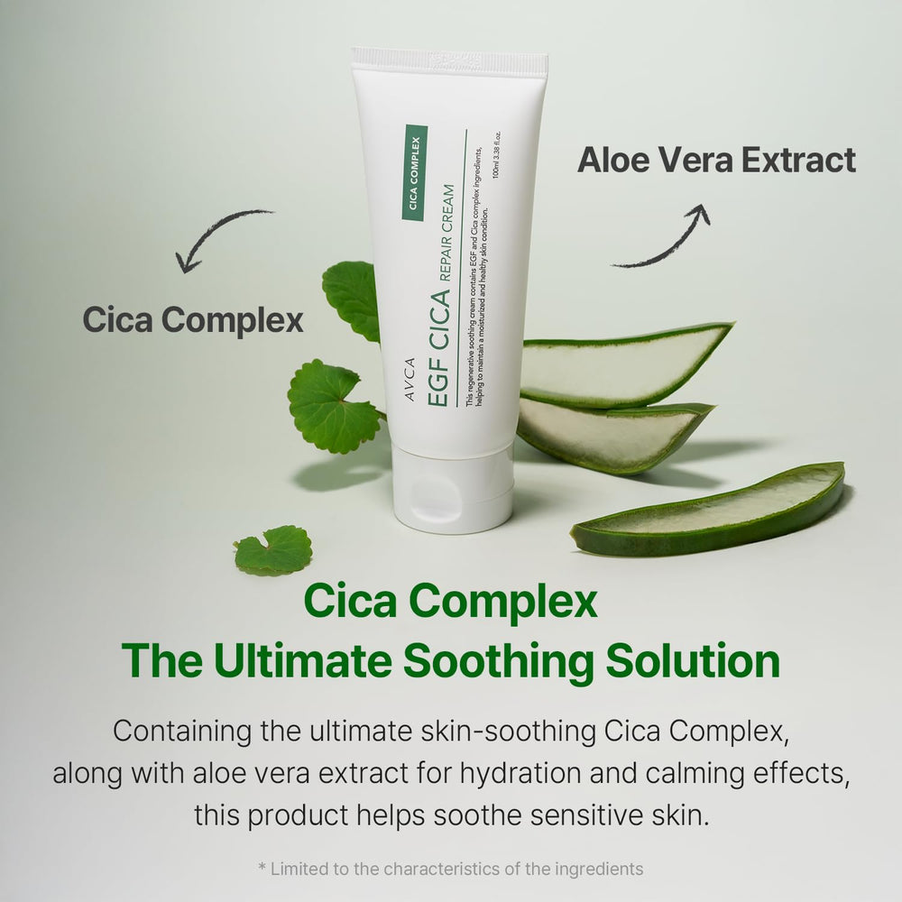 Application rapide de AVCA EGF Cica Repair Cream, hydratation efficace.