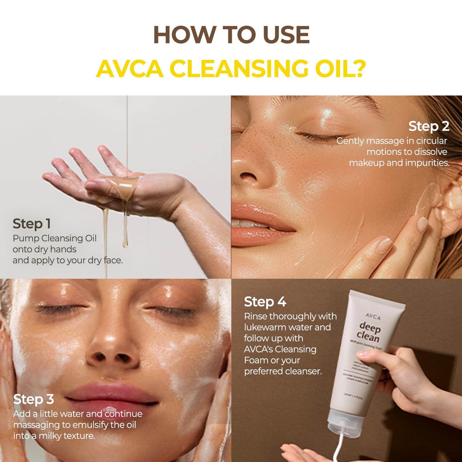 AVCA usage quotidien peaux grasses — nettoie en douceur avec sensation rafraîchissante